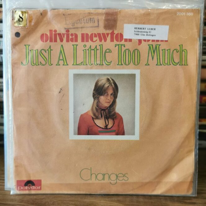 OLIVIA NEWTON-JOHN - JUST A LITTLE TOO MUCH - CHANGES - 45LİK