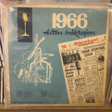 Çeşitli Sanatçılar / Various – 1966 Altın Mikrofon Vinyl, LP, Compilation Plak (1966 Baskı) ( Silüetler - Mavi Işıklar - Ali Atasagun - Cahit Oben ..vb.))